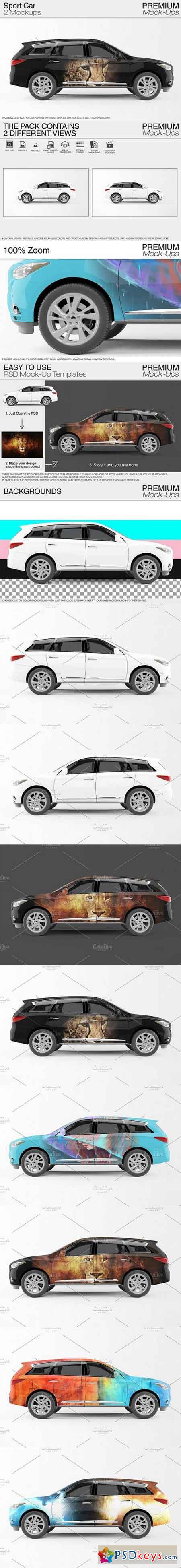 Download Sport Car Mockup 1627660 » Free Download Photoshop Vector ...