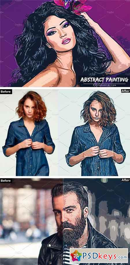 Abstract Painting Photoshop Action 1660643