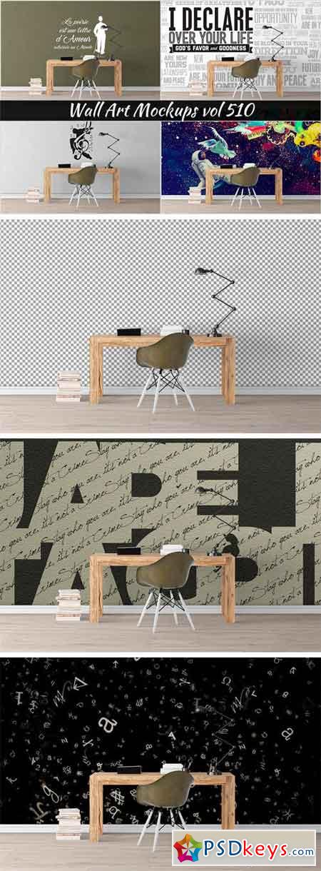 Wall Mockup - Sticker Mockup Vol 510 1643027