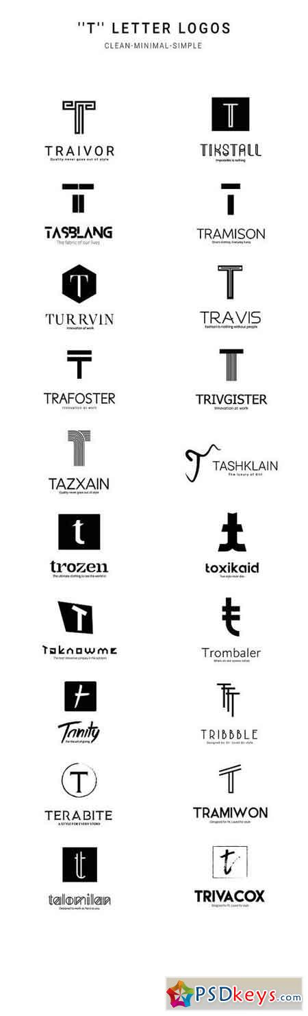 20 T Letter Alphabetic Logos 1326364