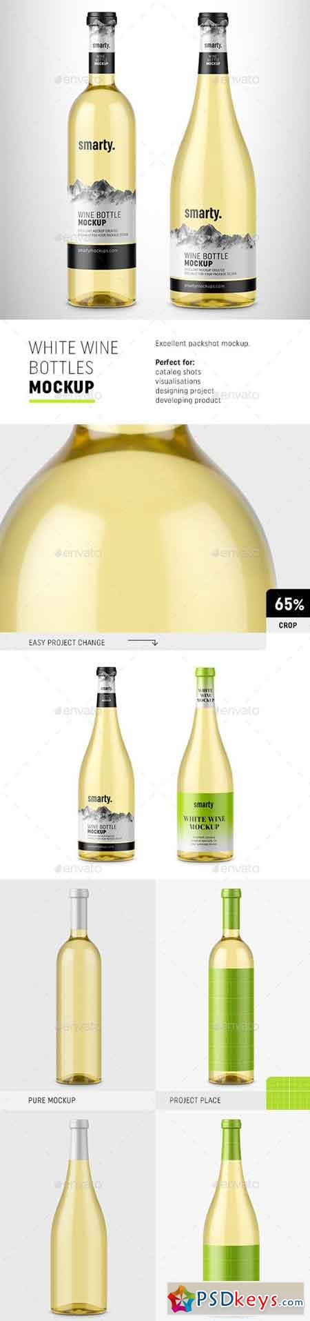 Download White Wine Bottles Mockup 20263664 » Free Download Photoshop Vector Stock image Via Torrent ...