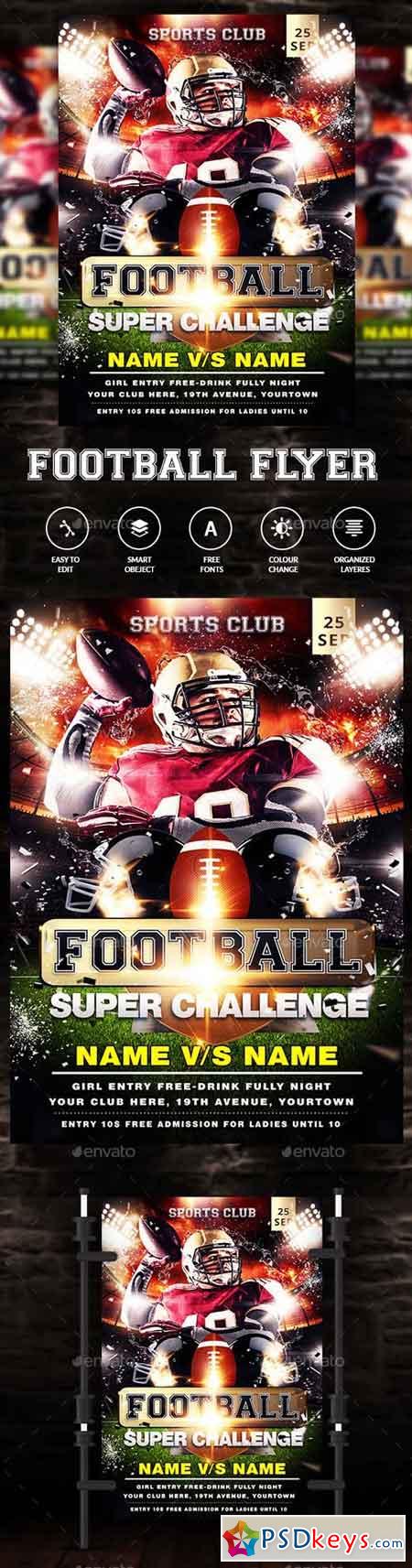 American Football Game Flyer Template 20350762