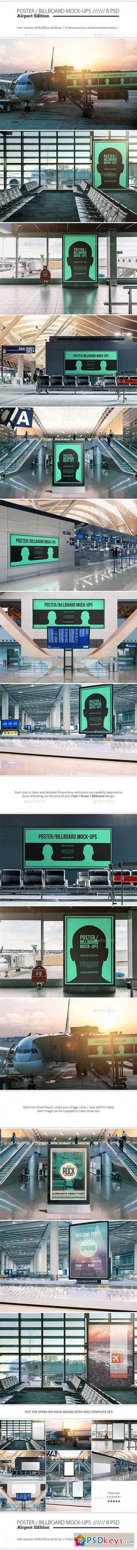Poster Billboard Mock-ups - Airport Edition 12875743