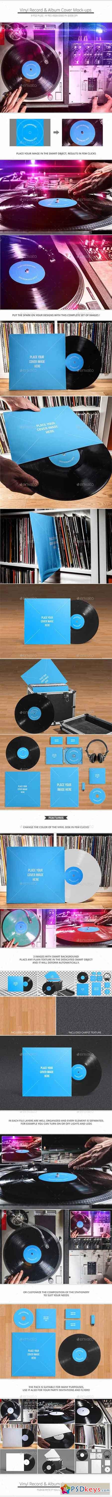 Vinyl Record & Album Cover Mock-ups - Party Pack 10310707