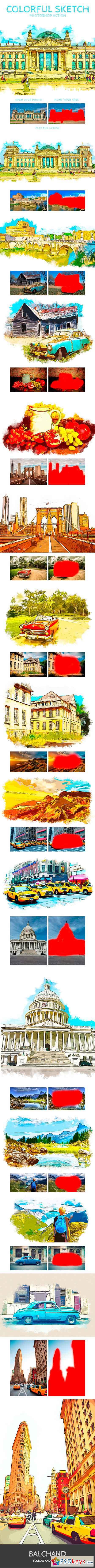 Colorful Sketch Photoshop Action 20277005