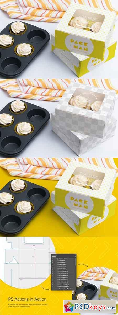 Four Cupcake Box Mockup 02 1636789