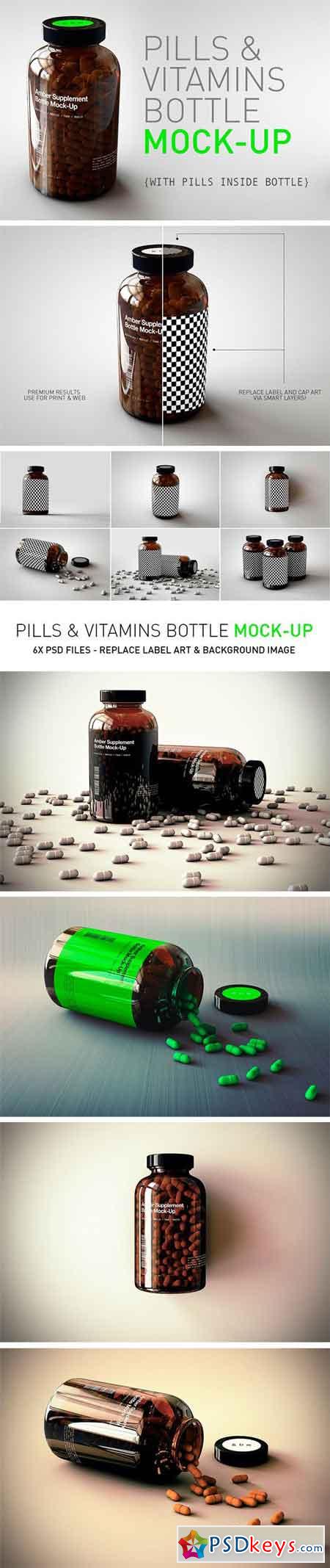 Pill Bottle Vitamin Bottle Mock-Up 1661078