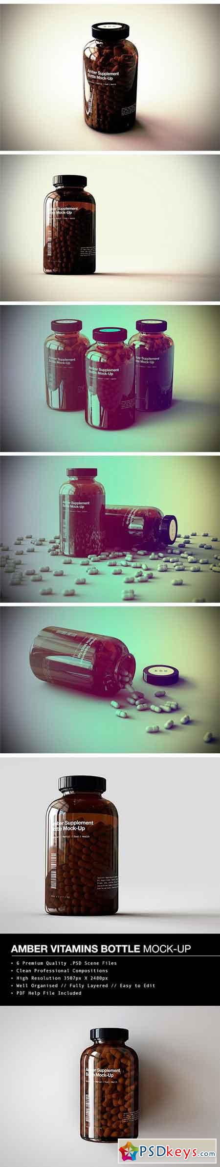 Pill Bottle Vitamin Bottle Mock-Up 1661078