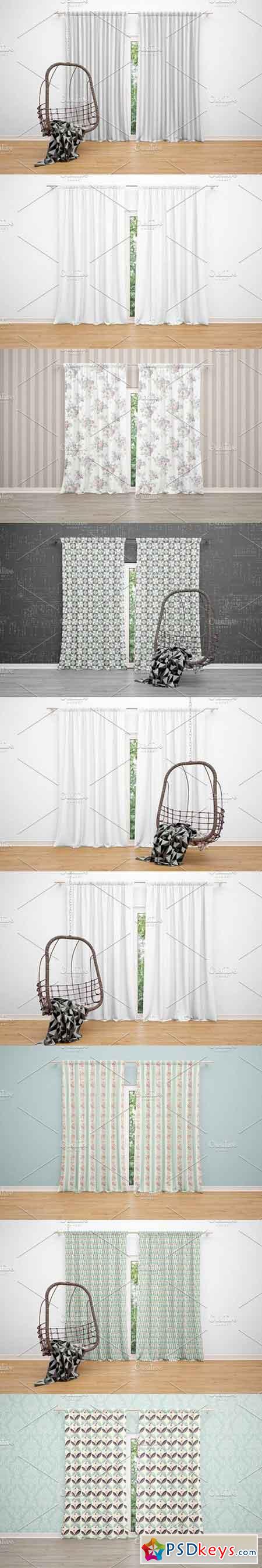 Download Curtains Mockup 1656261 » Free Download Photoshop Vector ...