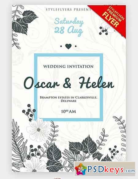 Wedding PSD Flyer Template