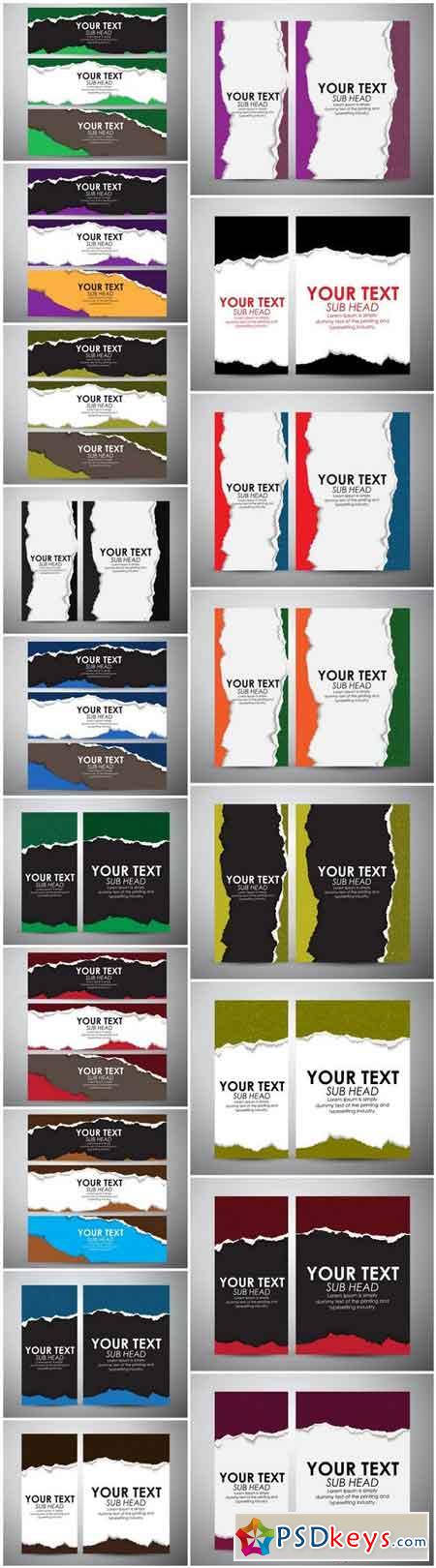 Torn Banners Background - 20 Vector