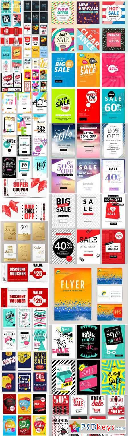 Sale Brochure And Banners Template - 25 Vector