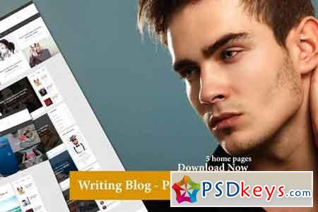 5 home with Writing Blog - Personal Blog Template