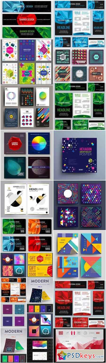 Abstract Geomeric Template Design - 25 Vector