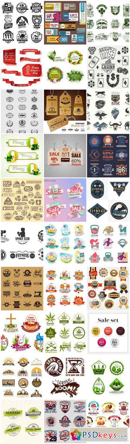 Different Labels And Stickers #149 - 30 Vector