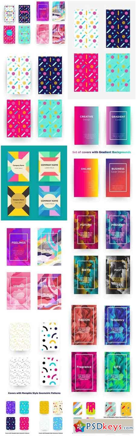 Abstract Cover Template Design - 14 Vector