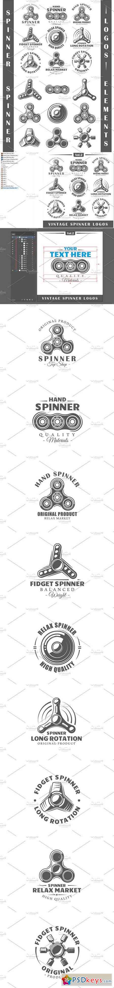 9 Spinner Logos Templates Vol.2 1643544