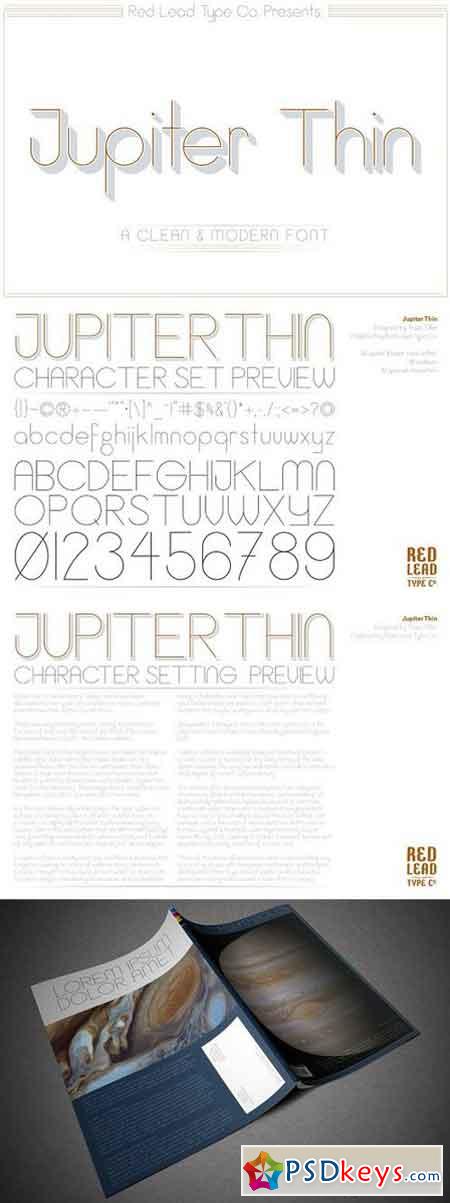 Jupiter Thin Sans Serif Font 1644231