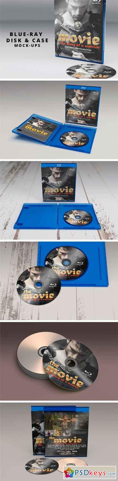 Blue Ray Disk & Cover Mockup 1659058