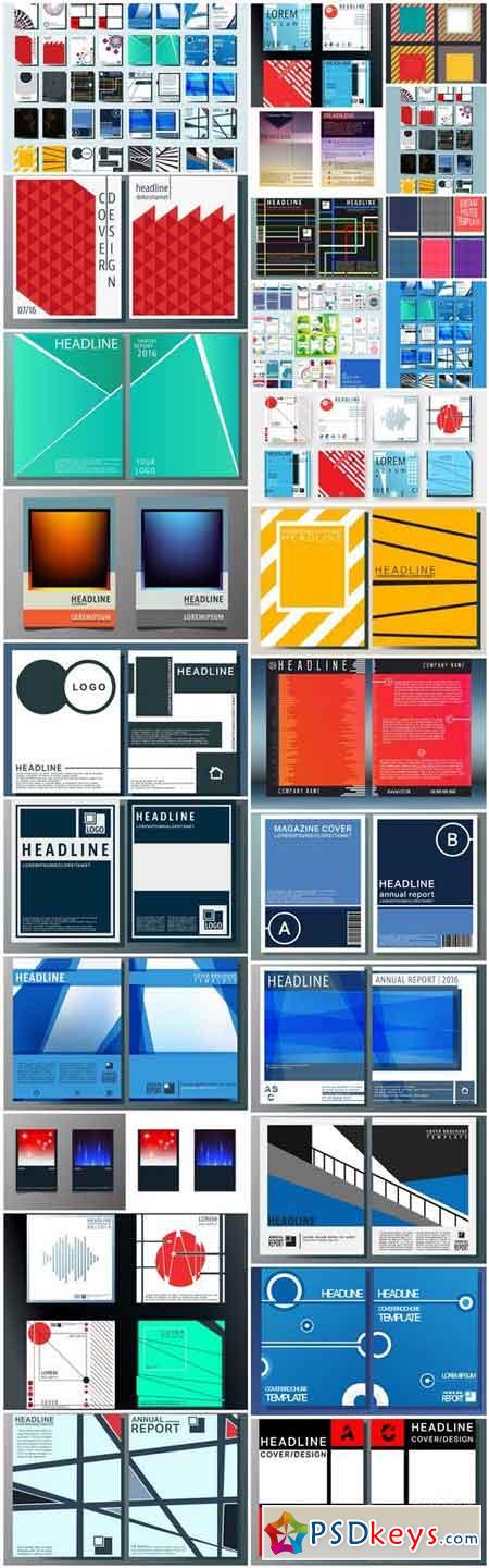 Abstract Cover Template Design - 28 Vector