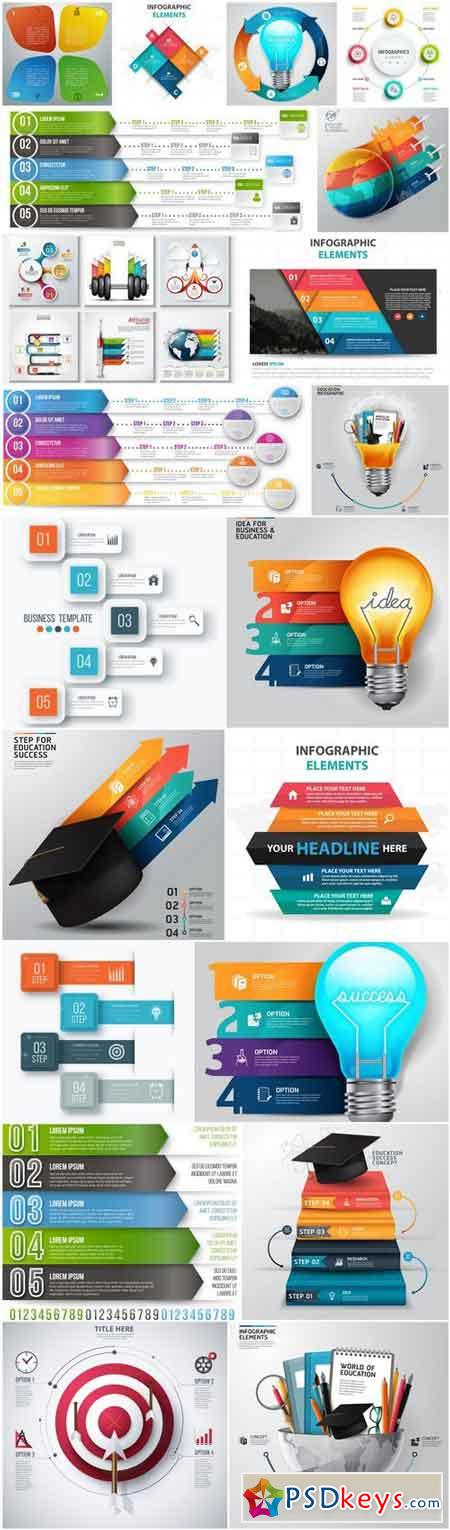 Infographics Design Elements #284 - 20 Vector