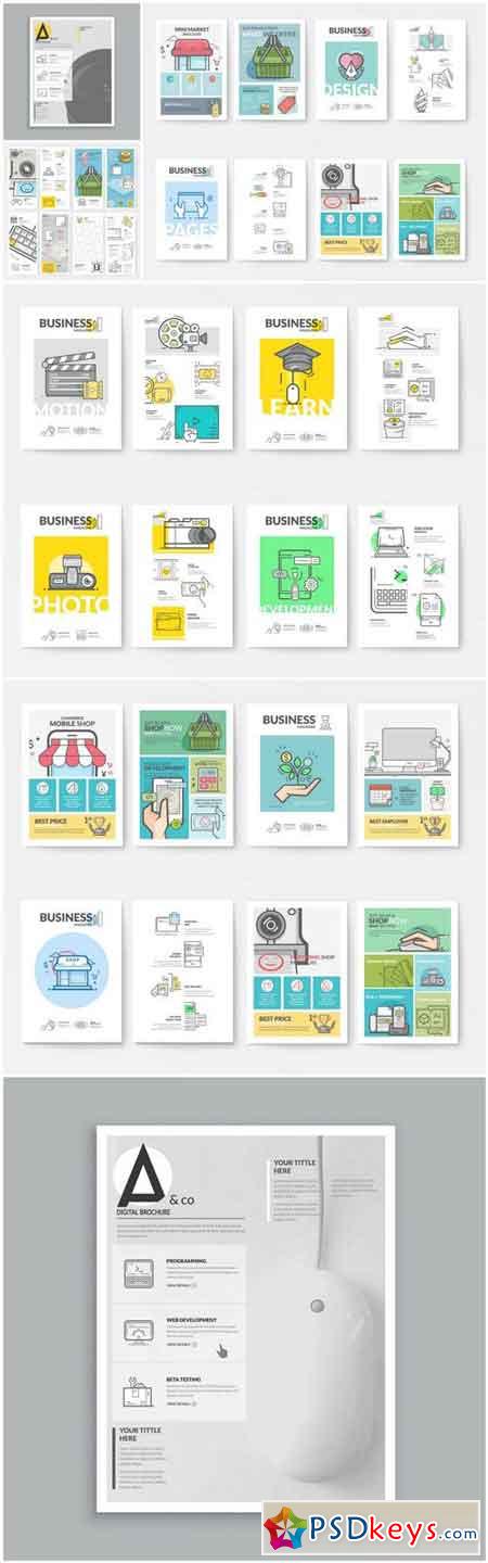 Creative Business Brochure Template - 8 Vector