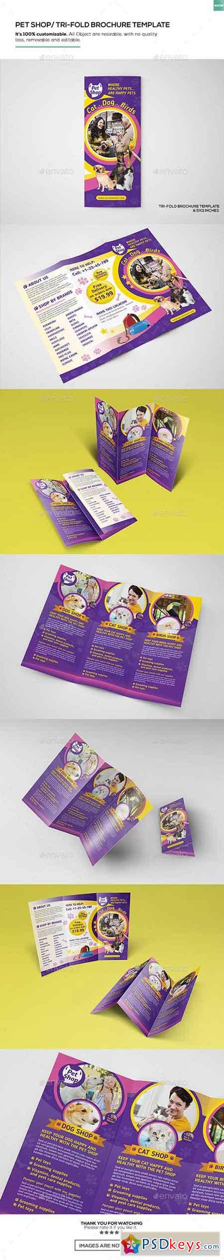 Pet Store Trifold Brochure Template 16893996