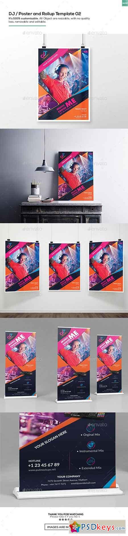 DJ A3 Poster and Rollup Template 02 16207453