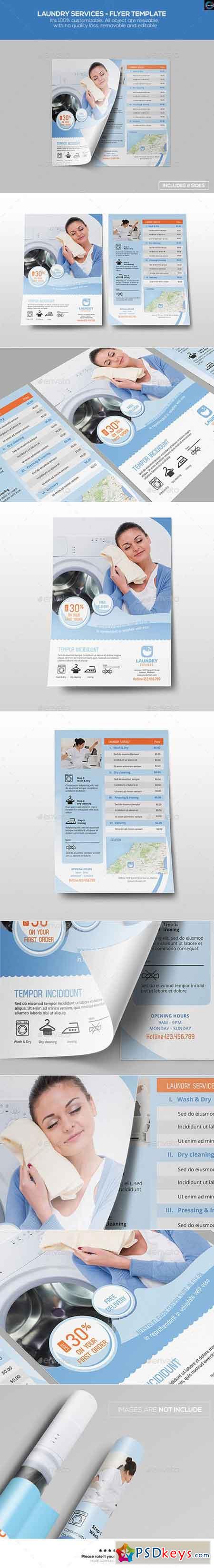 Laundry Services - Flyer Template 12597923