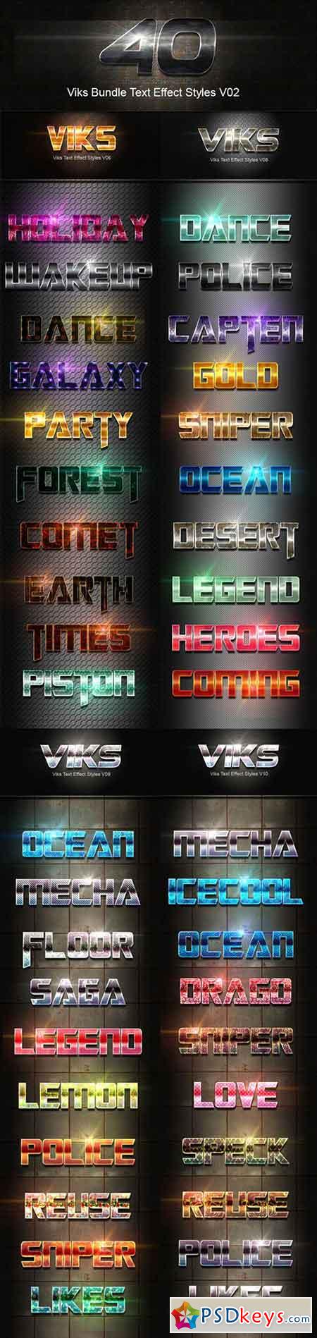 40 Viks Bundle Text Effect Styles V02 20291025