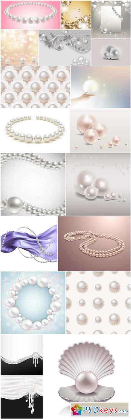 Pearl Backgrounds - 20 Vector