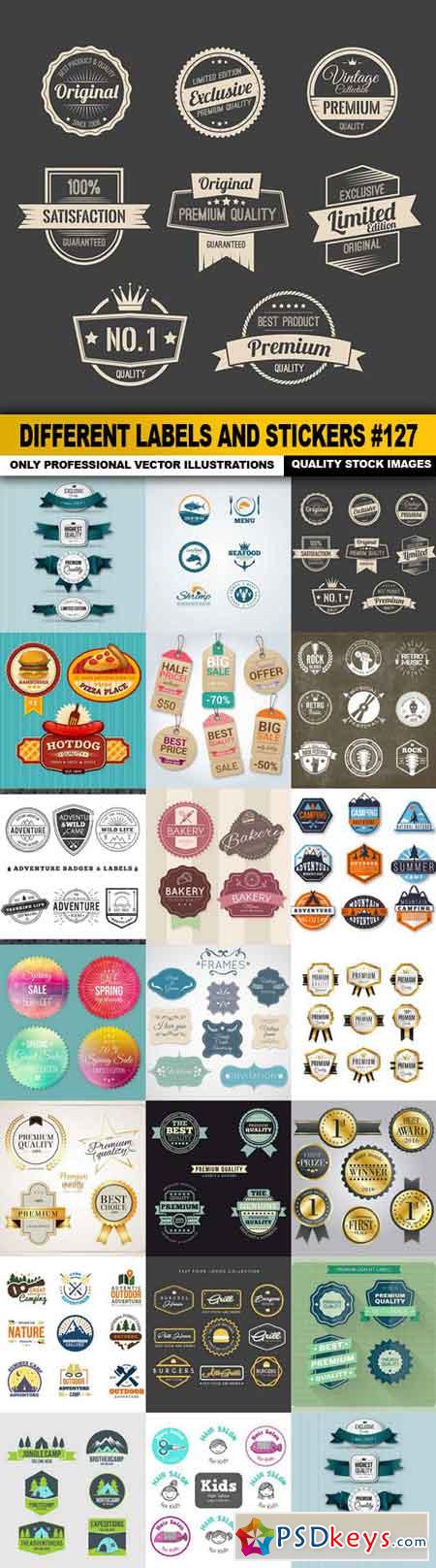 Different Labels And Stickers #127 - 20 Vector