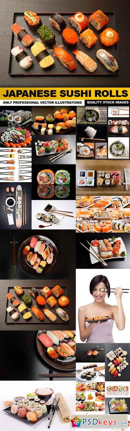 Japanese Sushi Rolls - 25 HQ Images