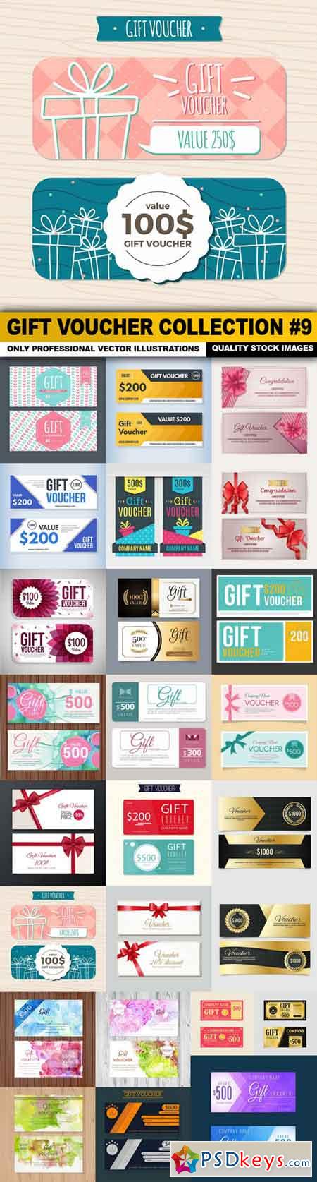 Gift Voucher Collection #9 - 25 Vector