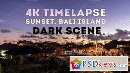 4K time lapse, dark scene village 1327085