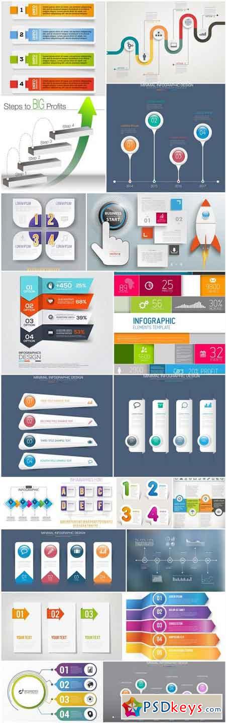 Infographics Design Elements #282 - 20 Vector