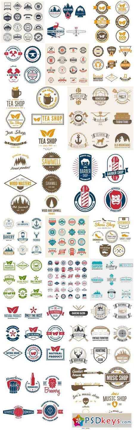 Different Labels And Stickers #147 - 20 Vector