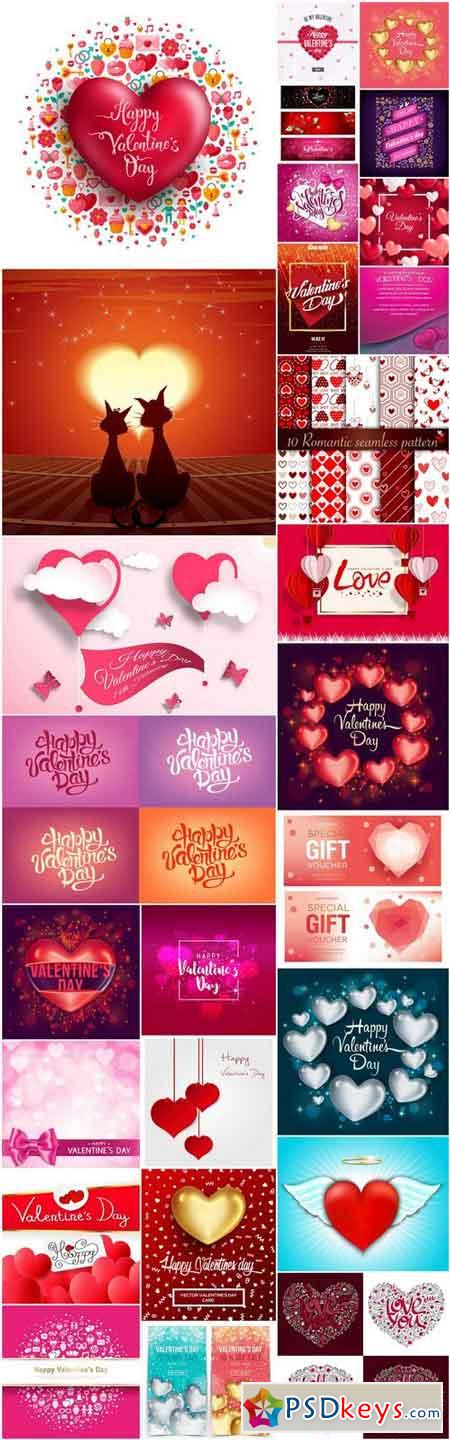 Happy Valentines Day Background #14 - 30 Vector