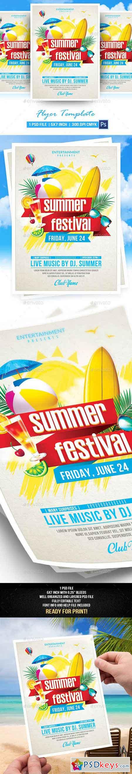 Summer Festival Flyer Template 20127434