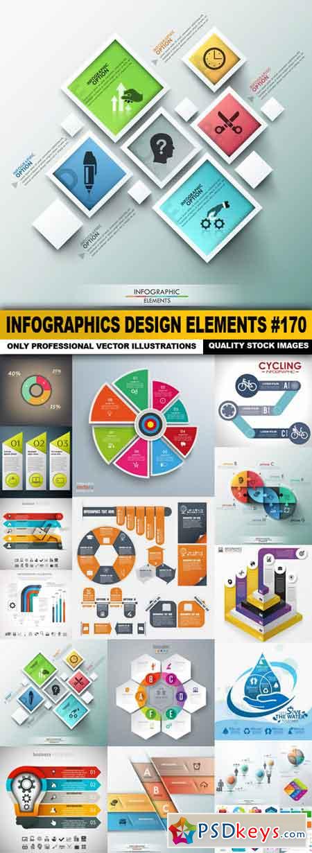 Infographics Design Elements #170 - 20 Vector