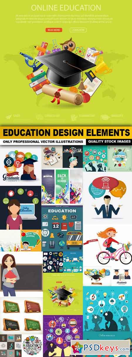 Education Design Elements - 25 Vector