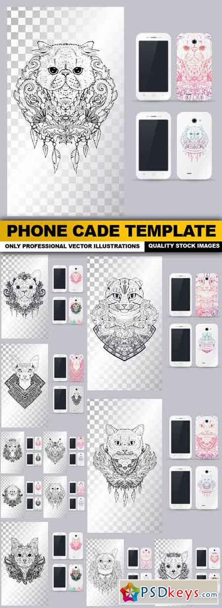 Phone Case Template - 11 Vector