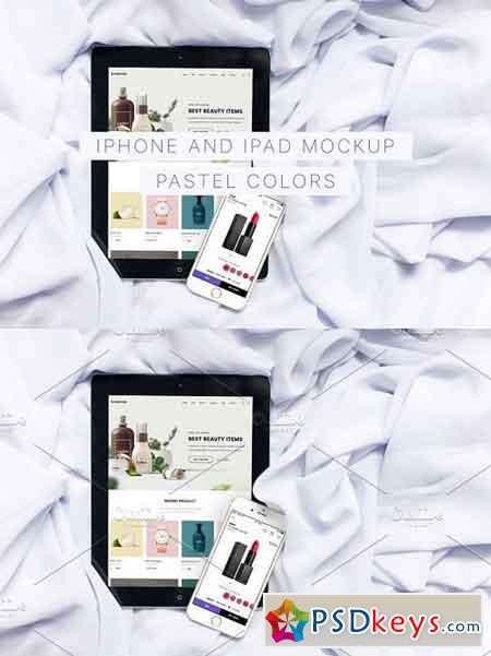 Pastel colors iPhone & iPad Mockup 1735480