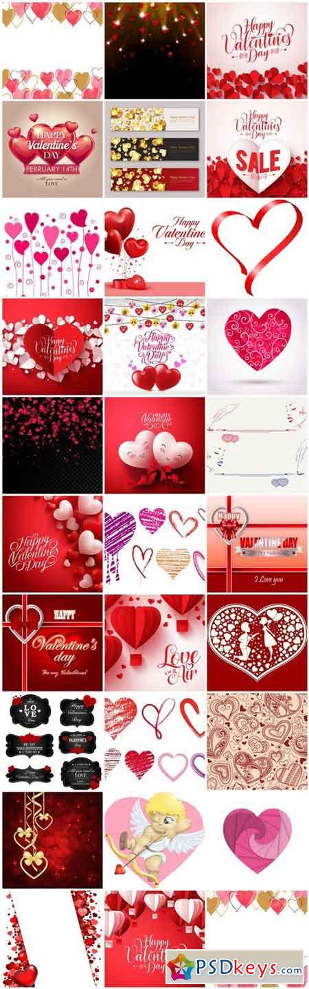 Happy Valentines Day Background #13 - 35 Vector