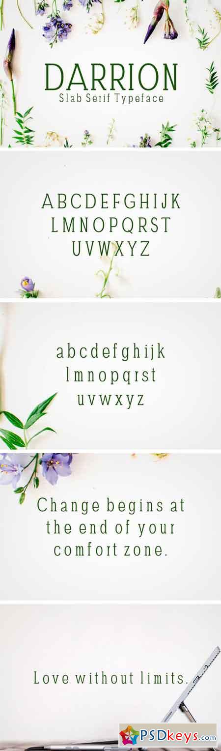 Darrion Slab Serif Typeface 1696238