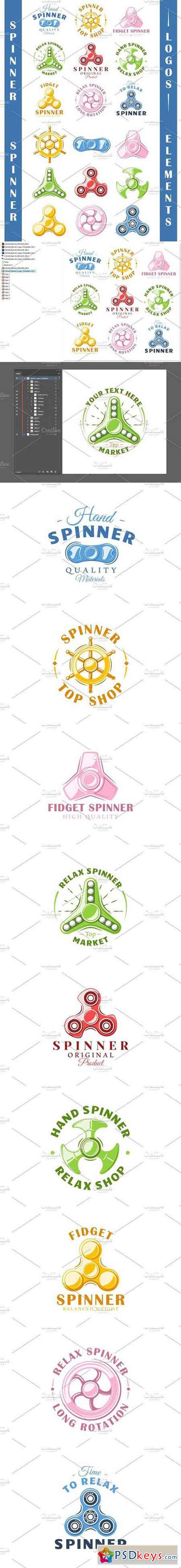 9 Spinner Logos Templates Vol.1 1663345