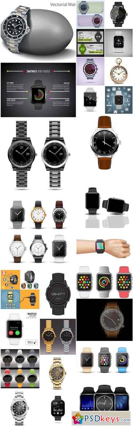 Hand Watch Collection - 30 Vector