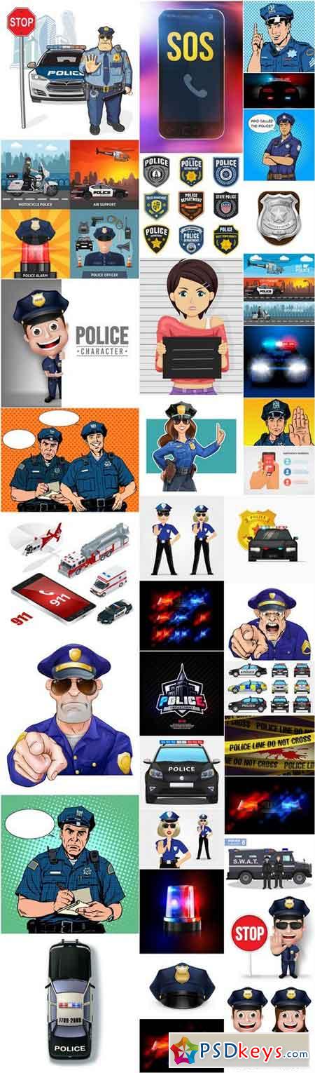 Police Collection - 36 Vector