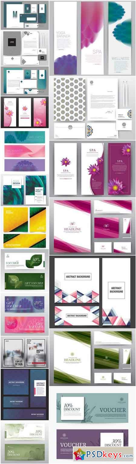 Abstract Template Banners And Card - 20 Vector