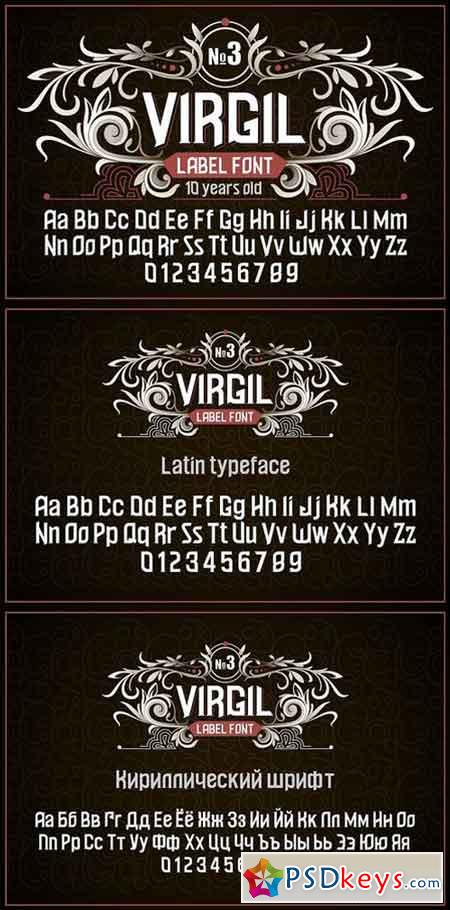 Vintage otf font Virgil 1664440